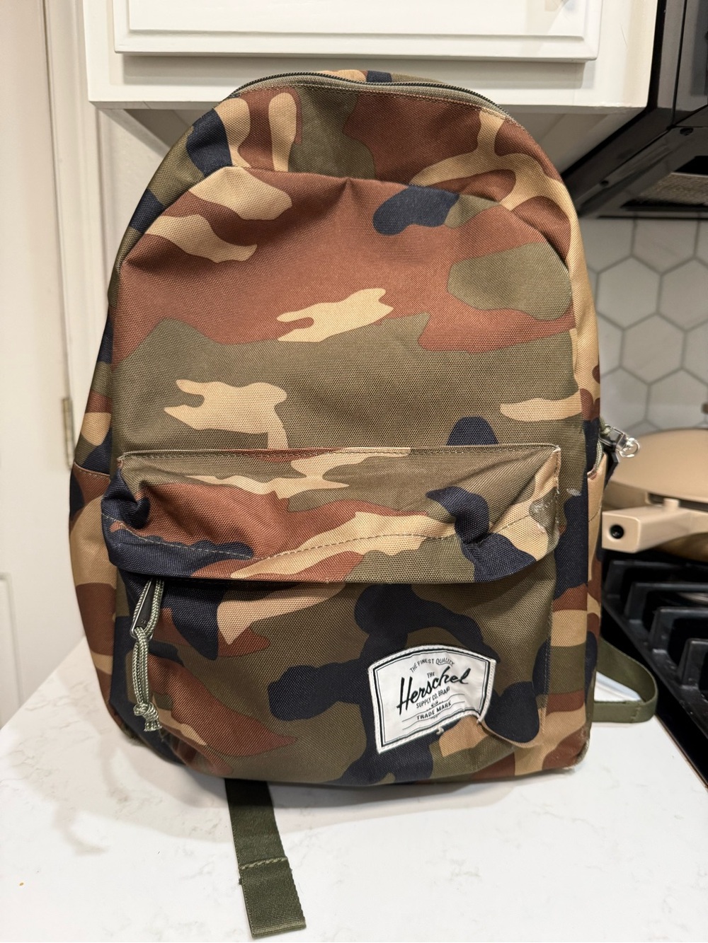 Herschel Supply Company Camo Classic Backpack + lunchbox- Olive, Brown, Black